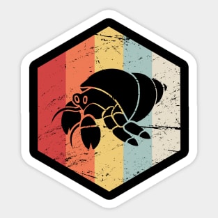 Retro Vintage Hermit Crab Icon Sticker